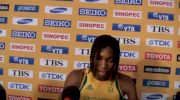 Caster Semenya defending champ earns silver medal in 800 final at Daegu 2011 World Track Championships
