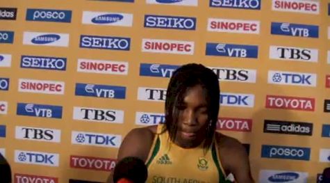 Caster Semenya defending champ earns silver medal in 800 final at Daegu 2011 World Track Championships