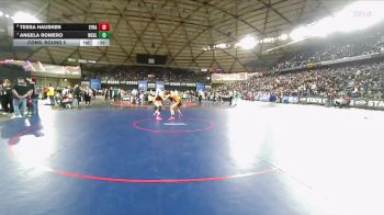 Girls 2A 190 lbs Cons. Round 5 - Angela Romero, Washougal (Girls) vs Tessa Hausken, Ephrata (Girls)