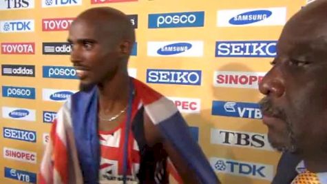 Mo Farah wins first world champs gold medal in 5000 meters at Daegu 2011 World Track Championships