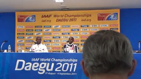 Mo Farah talks about beating African athletes after 5k Daegu 2011