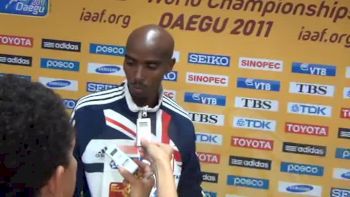 Mo Farah talks to press and looks towards plans for 2012 after Daegu World Championship