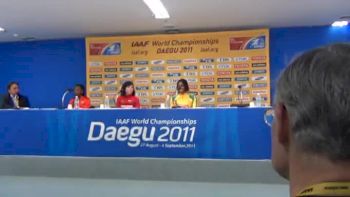 Caster Semenya and Janeth Jepkosgei statements on 800 race at Daegu 2011