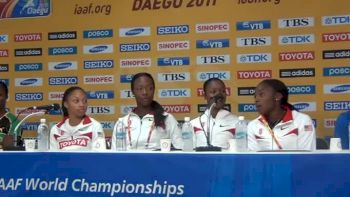 Women's 4x100 Press Conference at Daegu World Champs