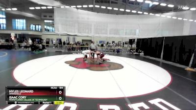 184 lbs Quarterfinal - Isaac Cory, Pennsylvania College Of Technology vs Myles Leonard, Springfield