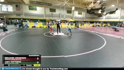 55 lbs Quarterfinal - Cody Matthews, Newcastle Fall Guys vs Benjamin Jorgensen, Sheridan Wrestling Club