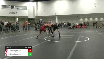 157 lbs C Of 8 #1 - Jimmy Harrington, Harvard vs Grigor Cholakyan, Stanford