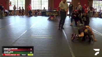 56 lbs Semifinal - Owen Slabaugh, Unattached vs David Leon, Unattached