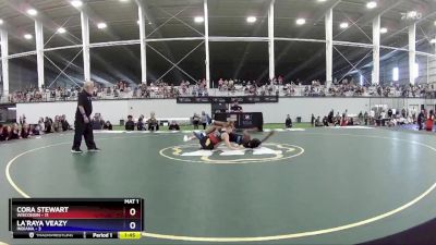 102 lbs Round 1 (6 Team) - Cora Stewart, Wisconsin vs La`Raya Veazy, Indiana