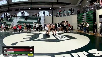 285 lbs Cons. Round 2 - Tyler Puleo, Don Bosco vs Zach Apple, St. John`s College