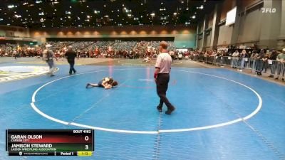 70-74 lbs Round 3 - Jamison Steward, Lassen Wrestling Association vs Garan Olson, Carson City