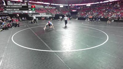 114 lbs Cons. Quarters - Skya Scrimgeour, Southern Door vs Brinley Miller, Brillion