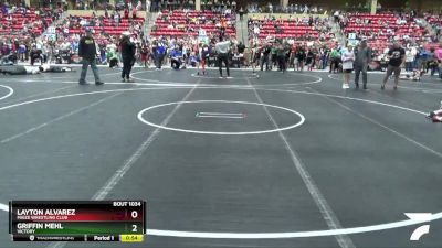 88 lbs Cons. Round 2 - Layton Alvarez, Maize Wrestling Club vs Griffin Mehl, Victory