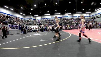 55 lbs Consi Of 8 #2 - Logan Hewitt, Blue Devil Wrestling vs Laneigh Jo Cartwright, Choctaw Ironman Youth Wrestling