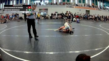 92 lbs Round 2 (6 Team) - Greyson McDonald, Misfits United vs Carlos Rodriguez De-Cespedes, Eagle Empire