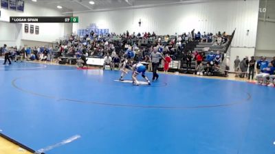 126 lbs Semifinal - Caden Alspaugh, Vancleave High School vs Logan Spain, St. Patrick`s High School