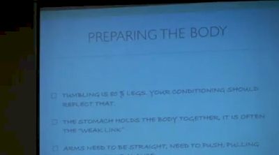 Tony Retrosi Front and Back Tumbling, pt 4: Conditioning for Tumbling