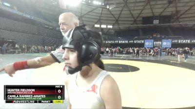 59 lbs Champ. Round 3 - Hunter Fieldson, Shelton Wrestling Club vs Camila Ramirez-Amates, Team Aggression Wrestling Club