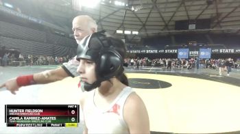 59 lbs Champ. Round 3 - Hunter Fieldson, Shelton Wrestling Club vs Camila Ramirez-Amates, Team Aggression Wrestling Club