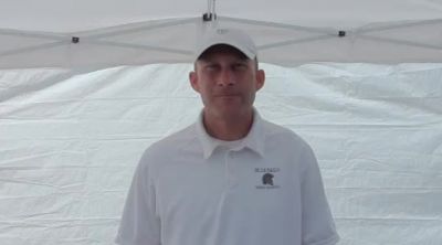John Pelster (De La Salle HS coach) after winning the V Boys Large School at the 2011 Ed Sias Invitational