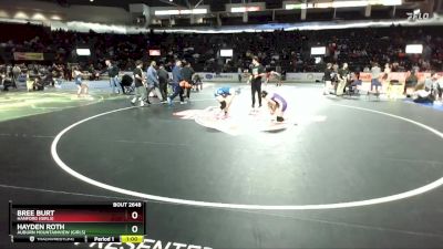 Girls 140 lbs Cons. Round 4 - Bree Burt, Hanford (Girls) vs Hayden Roth, Auburn Mountainview (Girls)