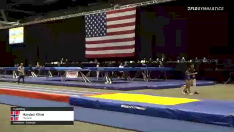 Hayden Kline - Tumbling, Flipside - 2021 USA Gymnastics Championships