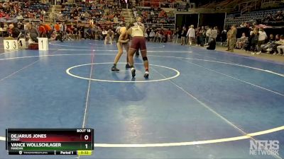 160 lbs Cons. Round 2 - DeJarius Jones, Minot vs Vance Wollschlager, Mandan