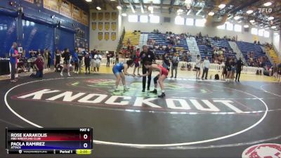 115 lbs Quarterfinal - Rose Karakolis, M80 Wrestling Club vs Paola Ramirez, Attack