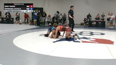 155 lbs Cons. Quarters - Mary Snider, Rancho Bernardo High School Wrestling vs Esperanza Calvillo, Victory School Of Wrestling