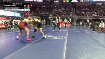 1A-285 lbs Champ. Round 2 - Brody Harris, South Hamilton vs Logan Lashbrook, Janesville