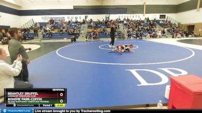 56 lbs Semifinal - Boheme Parr-Coffin, Inland Northwest Wrestling Training Center vs Brantley Druffel, Lionheart Wrestling Club