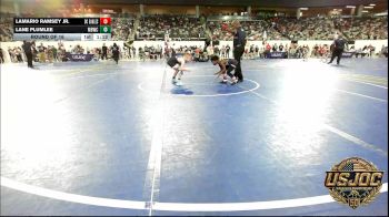 64 lbs Round Of 16 - Lamario Ramsey JR., Del City Little League Wrestling vs Lane Plumlee, Mustang Bronco Wrestling Club