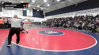 120 lbs Quarterfinal - Lei`ani Jaime, San Dimas vs Emma Goodland, Eleanor Roosevelt