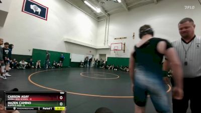 190 lbs Kasey Jordan, Lovell High School vs Lance Rabel, Buffalo High