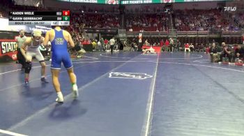 2A-157 lbs Cons. Round 3 - Kaden Wiele, West Liberty vs Gavin Gerbracht, Dike-New Hartford