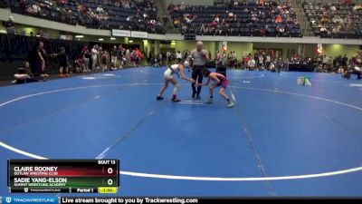 80 lbs Round 1 - Claire Rooney, Outlaw Wresting Club vs Sadie Yang-Elson, Summit Wrestling Academy