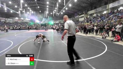 58 lbs Round Of 32 - Timothy Martinez, Ridge Wrestling vs Brody Olson, Badlands Elite