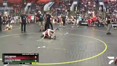 40 lbs Cons. Round 5 - Tate Reeves, Decatur WC vs Marcelyn Keiser, Mat Psychos
