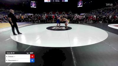 157 lbs Cons 32 #1 - Keegan Goeas, HI vs Kale Baumann, MT