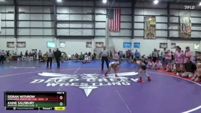 55 lbs Semis (4 Team) - Doran Withrow, DARKHORSE WRESTLING CLUB - GOLD vs Kaine Salisbury, RAMPAGE WRESTLING CLUB