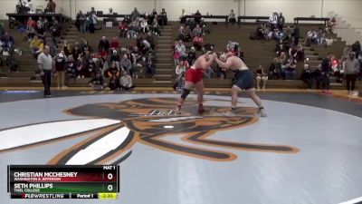 285 lbs 1st Place Match - Christian McChesney, Washington & Jefferson vs Seth Phillips, Thiel College