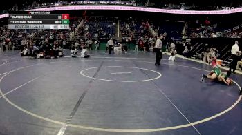 3A 113 lbs Champ. Round 1 - Mateo Diaz, South Rowan High School vs Tristian Winburn, West Brunswick High School