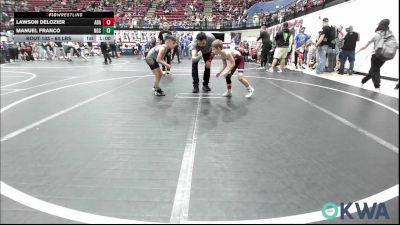 60 lbs Semifinal - Lawson Delozier, Ada vs Manuel Franco, Norman Grappling Club