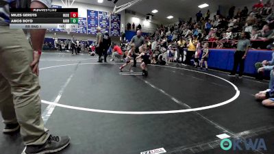 37 lbs Rr Rnd 1 - Miles Gerdts, Husky Wrestling Club vs Amos Boyd, Harrah Little League Wrestling