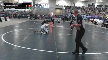 AA 190 lbs Champ. Round 1 - Jonathan Henry, Clarksville High School vs Wyatt Elder, Page High School
