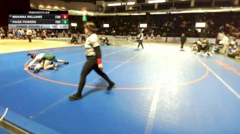 Girls 135 lbs Champ. Round 2 - Brianna Williams, Lynnwood (Girls) vs Paige Powers, Peninsula (Girls)