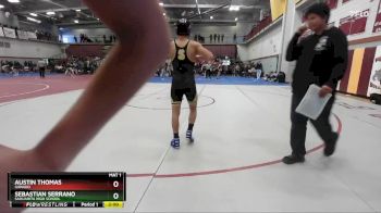 126 lbs Champ. Round 1 - Sebastian Serrano, Sahuarita High School vs Austin Thomas, Ganado