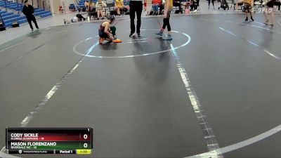 68 lbs Round 5 (6 Team) - Cody Sickle, Florida Scorpions vs Mason Florenzano, Riverdale WC