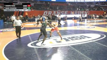 3A 285 lbs Champ. Round 1 - Marc Tchapda, Glen Ellyn (Glenbard West) vs Joseph Favia, Aurora (Marmion Academy)