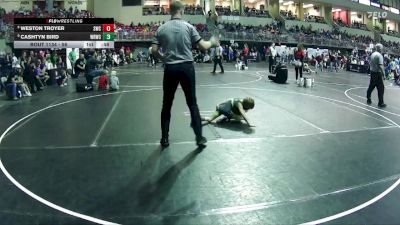 56 lbs Champ. Round 2 - Cashtyn Bird, Wisner Rec Wrestling Club vs Weston Troyer, Seward Wrestling Club